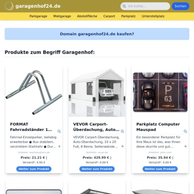 Screenshot garagenhof24.de