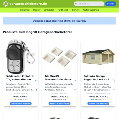 Screenshot garagenschiebetore.de