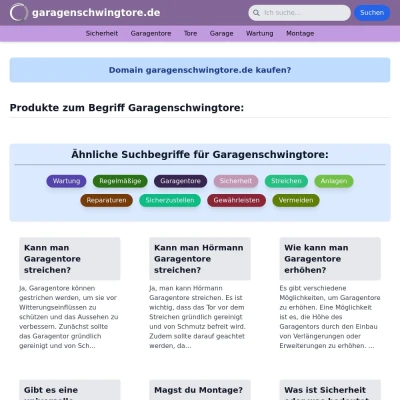 Screenshot garagenschwingtore.de