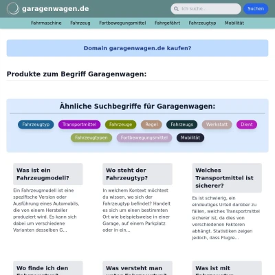 Screenshot garagenwagen.de