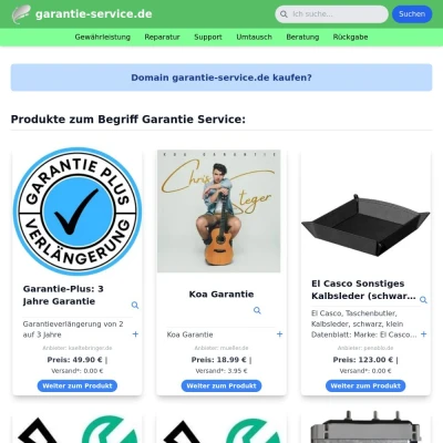 Screenshot garantie-service.de