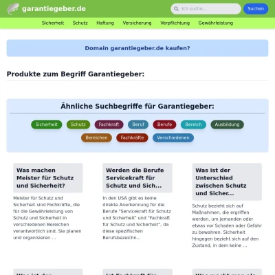 Screenshot garantiegeber.de