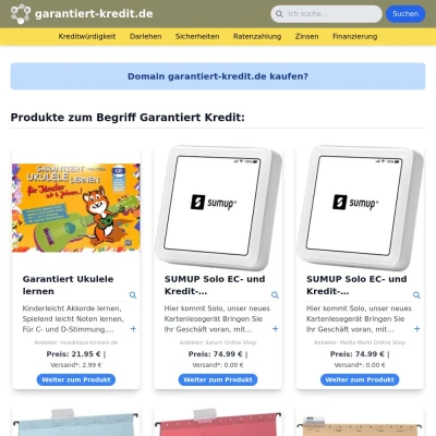 Screenshot garantiert-kredit.de