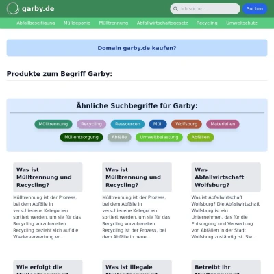 Screenshot garby.de