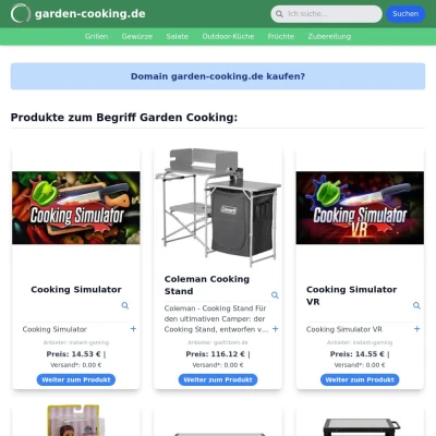 Screenshot garden-cooking.de