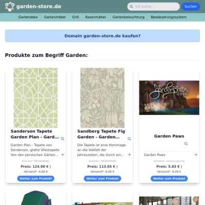 Screenshot garden-store.de