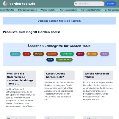 Screenshot garden-tools.de