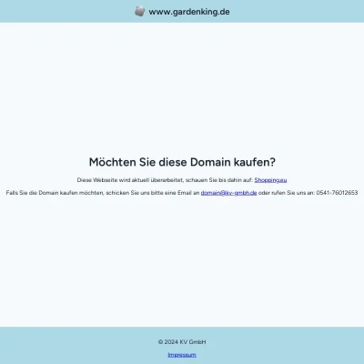 Screenshot gardenking.de