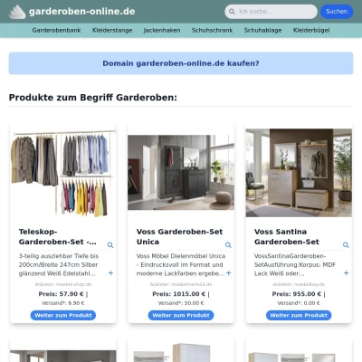 Screenshot garderoben-online.de