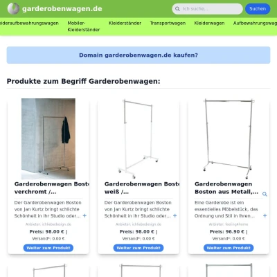 Screenshot garderobenwagen.de