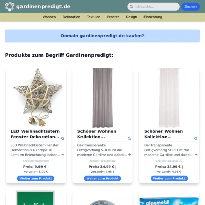 Screenshot gardinenpredigt.de