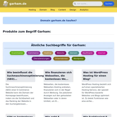 Screenshot garham.de