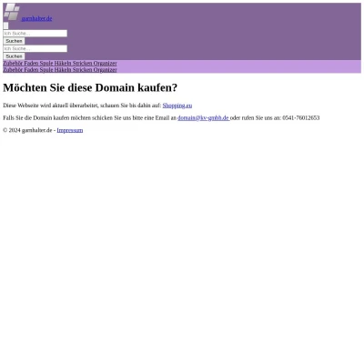 Screenshot garnhalter.de