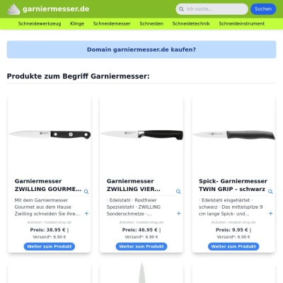 Screenshot garniermesser.de