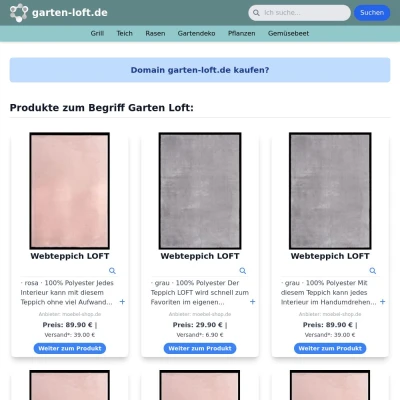 Screenshot garten-loft.de