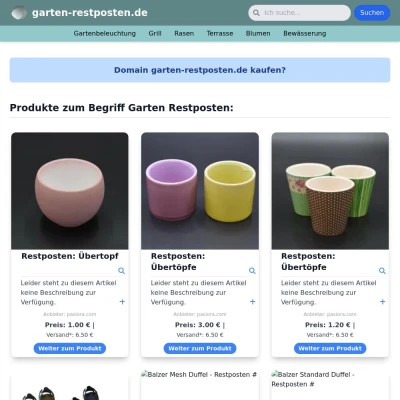 Screenshot garten-restposten.de