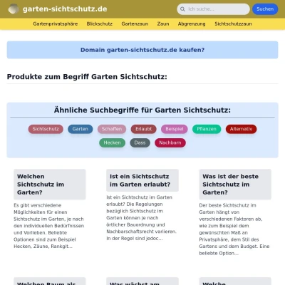 Screenshot garten-sichtschutz.de
