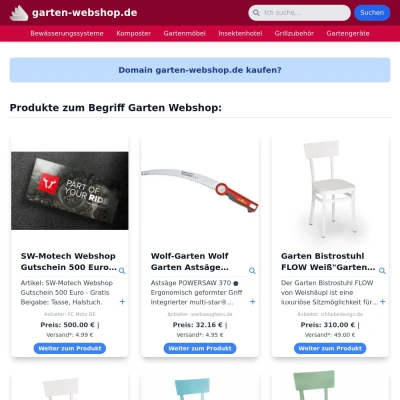 Screenshot garten-webshop.de