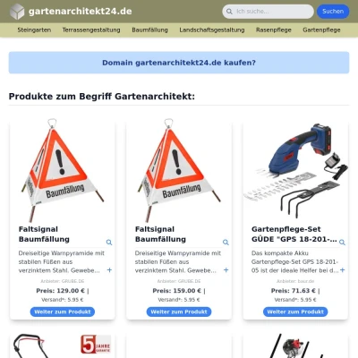 Screenshot gartenarchitekt24.de