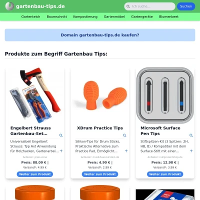 Screenshot gartenbau-tips.de