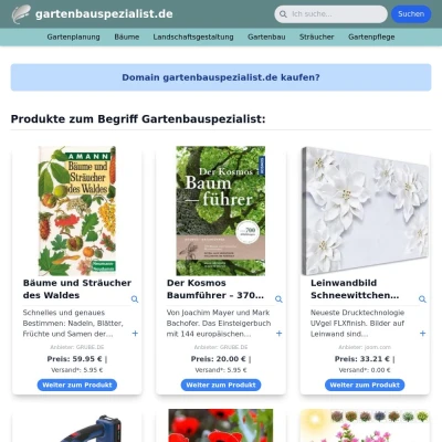 Screenshot gartenbauspezialist.de