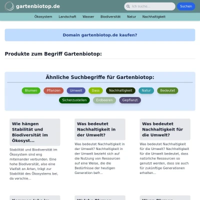 Screenshot gartenbiotop.de