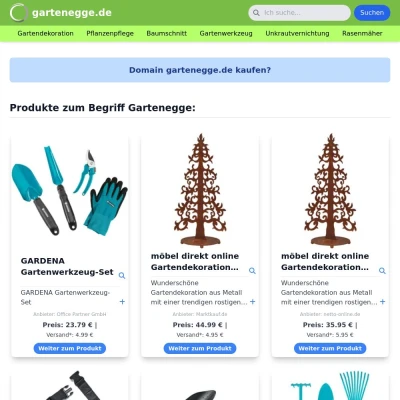 Screenshot gartenegge.de