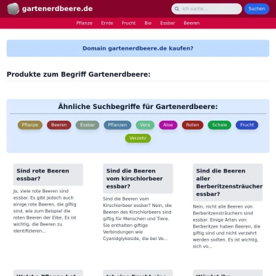 Screenshot gartenerdbeere.de