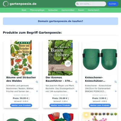 Screenshot gartenpoesie.de