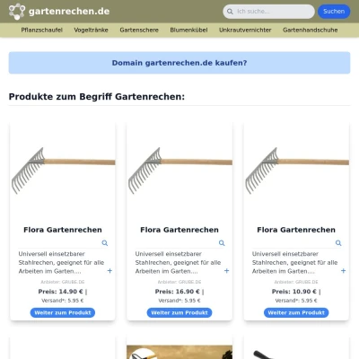 Screenshot gartenrechen.de