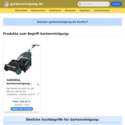 Screenshot gartenreinigung.de