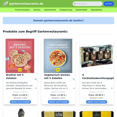 Screenshot gartenrestaurants.de