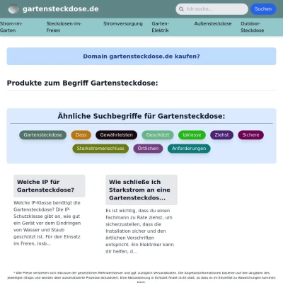 Screenshot gartensteckdose.de