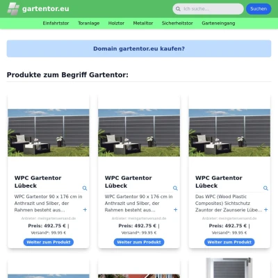 Screenshot gartentor.eu