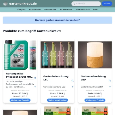 Screenshot gartenunkraut.de