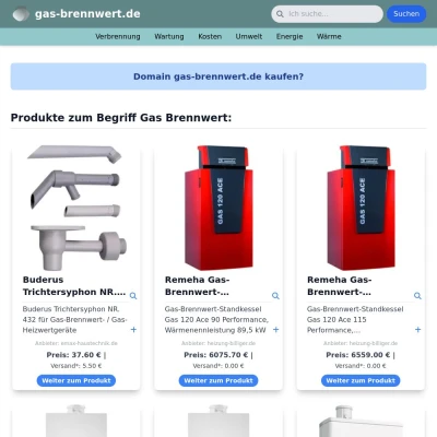 Screenshot gas-brennwert.de