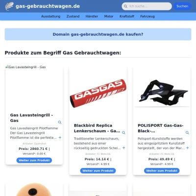 Screenshot gas-gebrauchtwagen.de