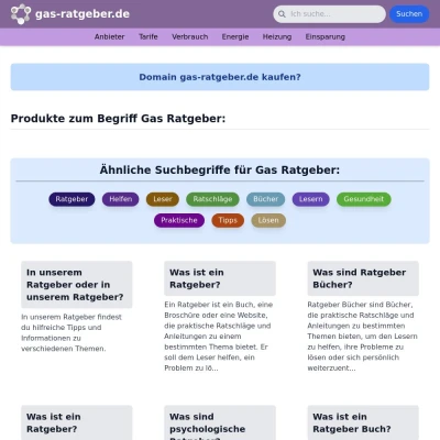 Screenshot gas-ratgeber.de