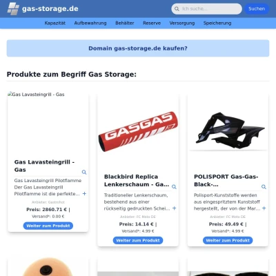 Screenshot gas-storage.de