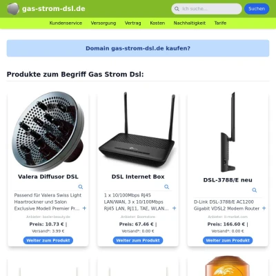 Screenshot gas-strom-dsl.de