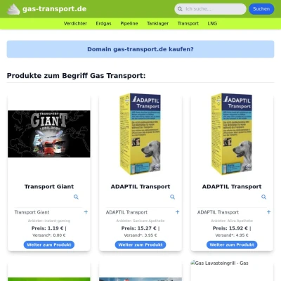 Screenshot gas-transport.de