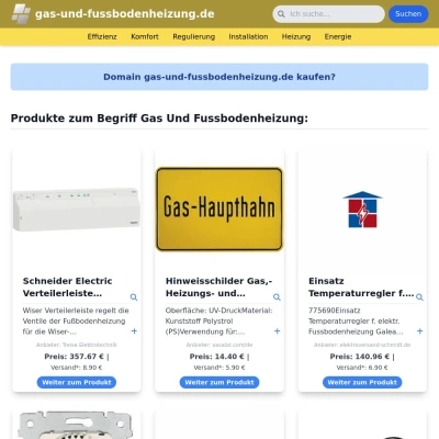 Screenshot gas-und-fussbodenheizung.de