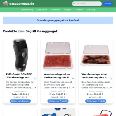 Screenshot gasaggregat.de