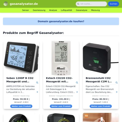 Screenshot gasanalysator.de