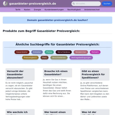 Screenshot gasanbieter-preisvergleich.de