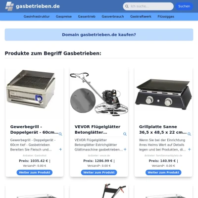 Screenshot gasbetrieben.de