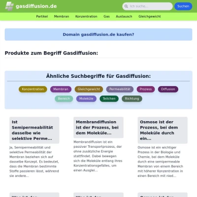 Screenshot gasdiffusion.de