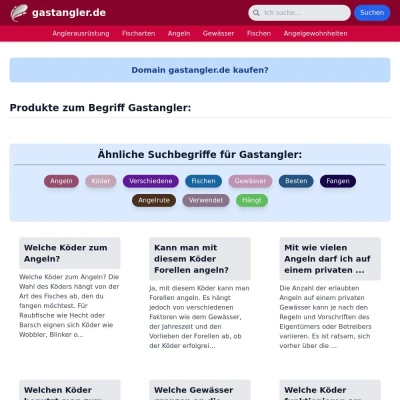 Screenshot gastangler.de