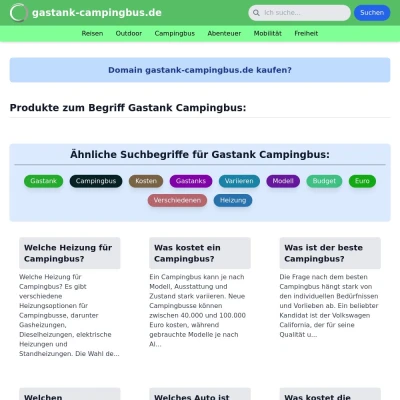 Screenshot gastank-campingbus.de