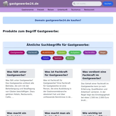 Screenshot gastgewerbe24.de